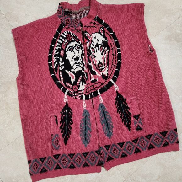 Tejidos Ruminahui Mens XL? Native American Indian Tribal Sweater Vest READ - Picture 2 of 11